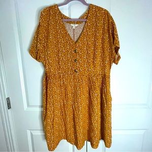 Terra & Sky Floral Skater Dress